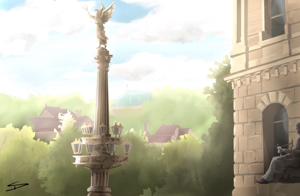 ipad Painting - 'Rudolfinum, Prague.' @davidasutton @sketchbookexplorer Facebook.com/davidanthonysutton #sketch #ipadart #prague #travelblog #travel #rudolfinumprague