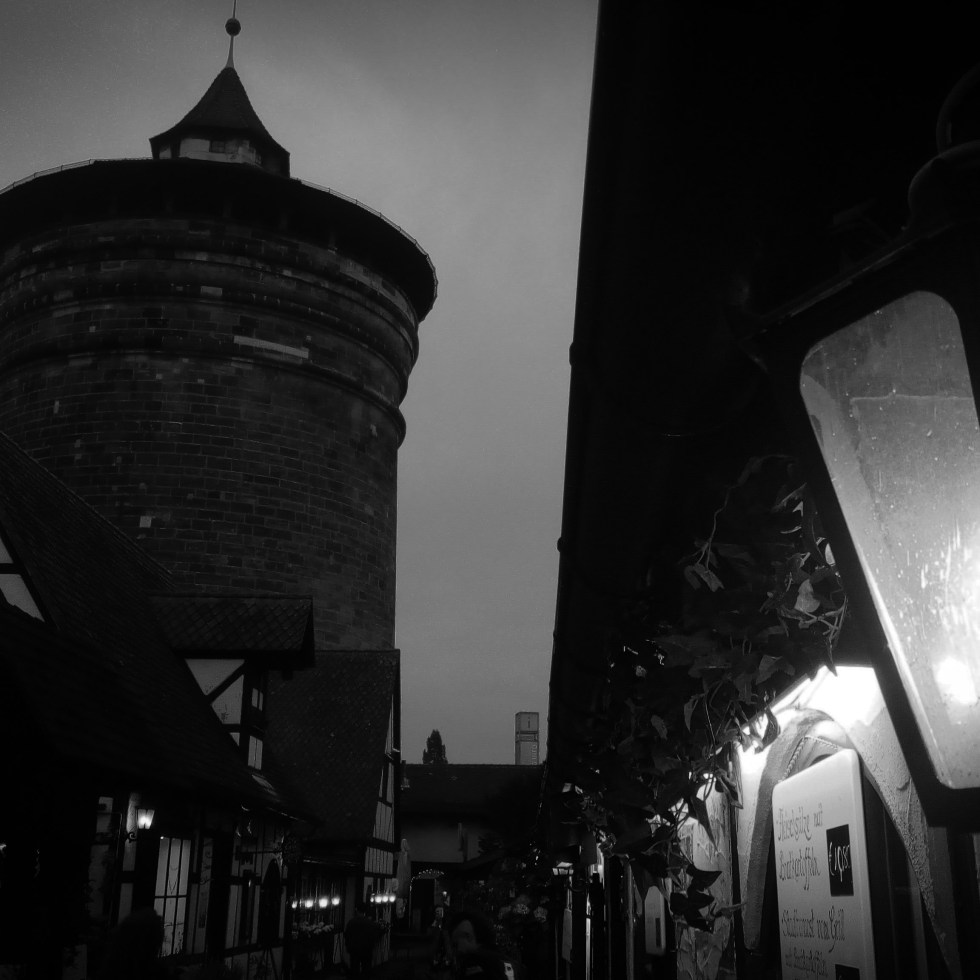 Urban Photo - Nuremberg, Germany. 'Handwerkerhof medieval market.' A recreated medieval market, in the historic town walls of Nuremberg. sketchbookexplorer.com @davidasutton @sketchbookexplorer Facebook.com/davidanthonysutton #photograph #b&w #nuremberg #travel #travelblog #handwerkerhofnuremberg