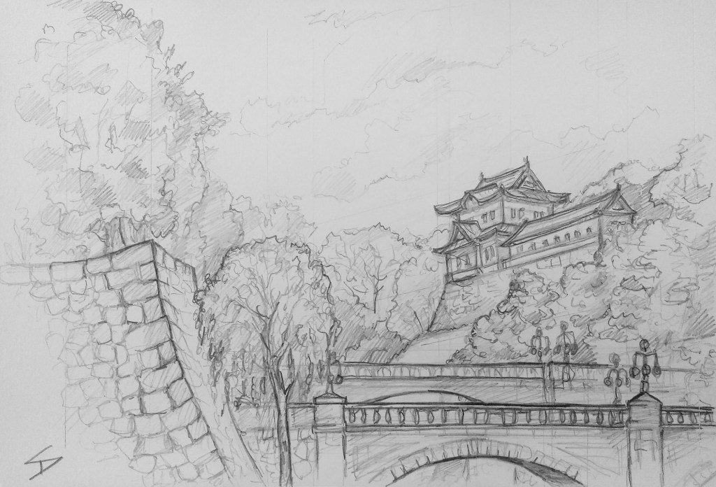Sketch of Tokyo Imperial Palace