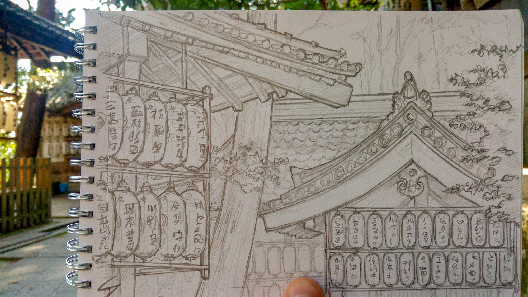 Urban photo art – Sakyo-Ku, Kyoto, Japan. ‘Yagami Shrine.’ Artwork from my latest travel art blog article 'Sakura Japan.' Now online - sketchbookexplorer.com @davidasutton @sketchbookexplorer Facebook.com/davidanthonysutton #sketch #drawing #art #japan #Kyoto #yagamishrine #shinto #samurai #travel #travelblog #cherryblossom #cherryblossomseason #cherryblossomjapan