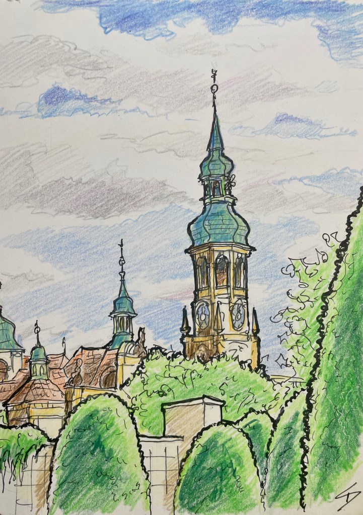 Sketch - View of Mala Strana: Černínská Zahrada