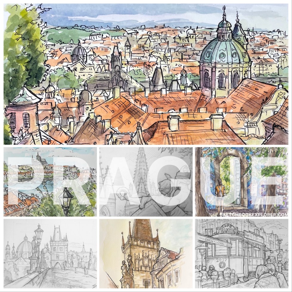 Title image. Prague Myths & Legends. A Sketchbook Tour for Creative Explorers