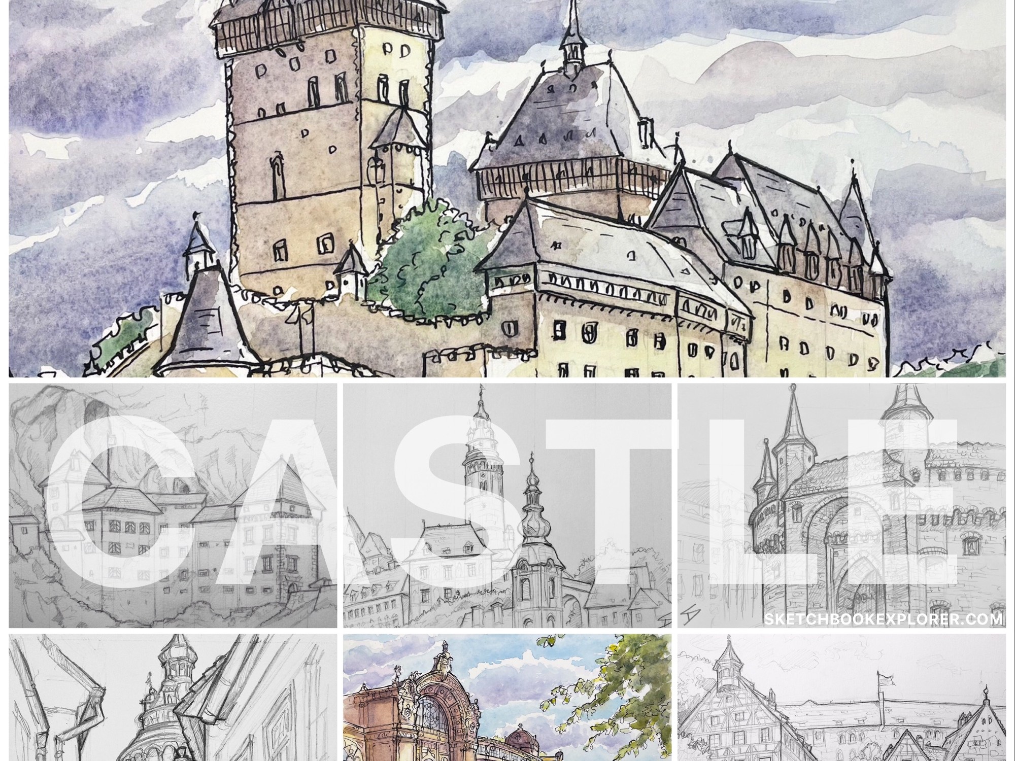 Title image - 10 ROYAL REALMS: A SKETCHER’S JOURNEY THROUGH CENTRAL EUROPE’S CASTLES & SPA TOWNS