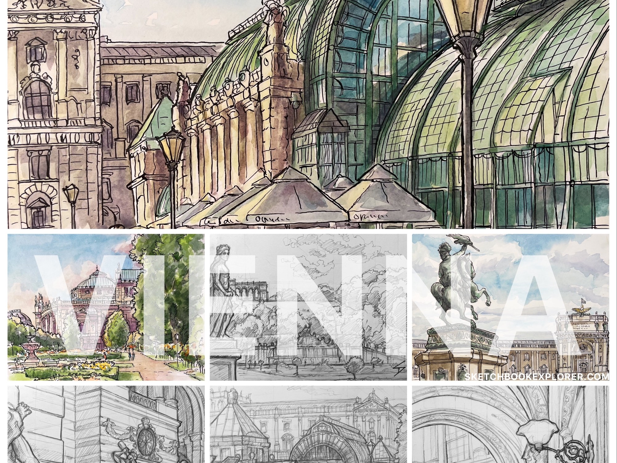 Title image - 10 ROYAL ECHOES: A WATERCOLOR QUEST THROUGH VIENNA’S IMPERIAL GRANDEUR