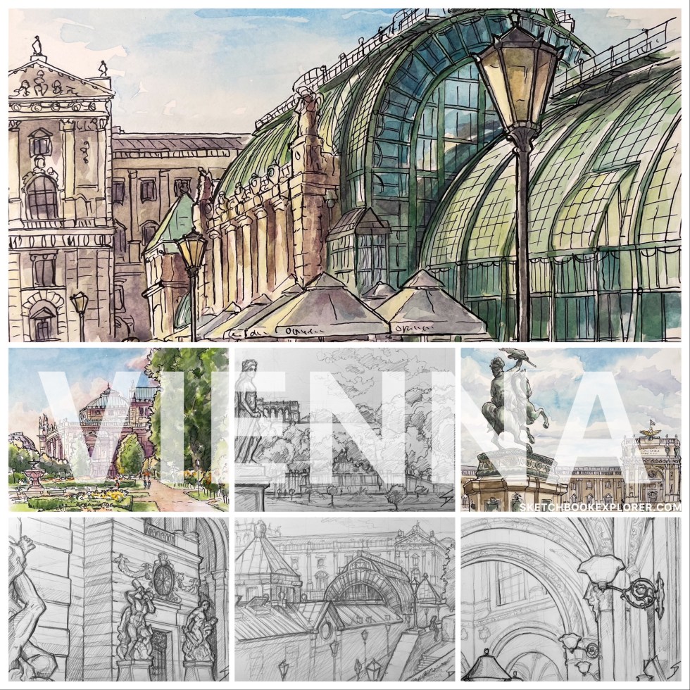 Title image - 10 ROYAL ECHOES: A WATERCOLOR QUEST THROUGH VIENNA’S IMPERIAL GRANDEUR